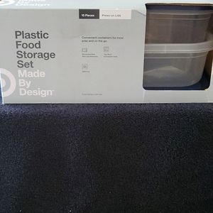 10 piece plastic food storage set